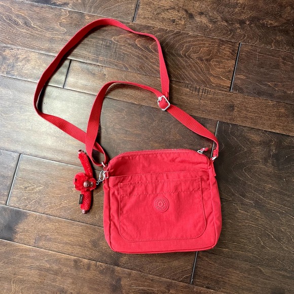 Kipling Sebastian Crossbody Bag in Signature Red Nylon OS - Picture 3 of 16